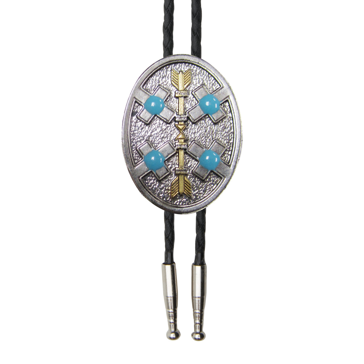 Cross and Arrow with Turquoise Bolo