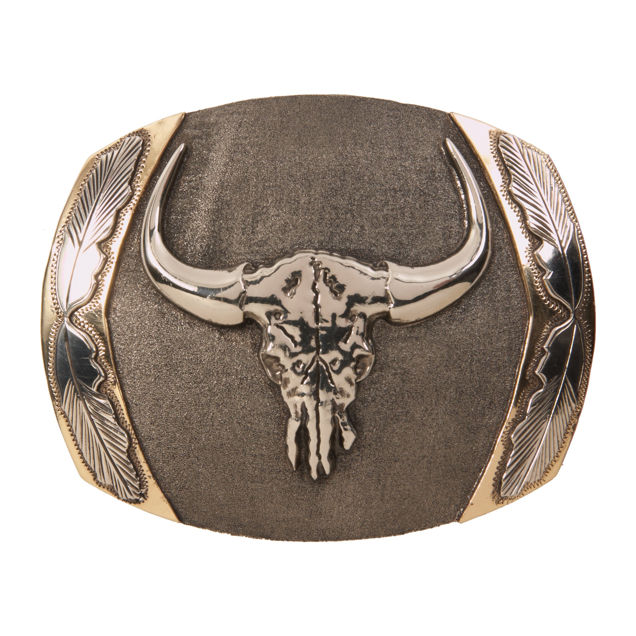 Brass Longhorn Skull Belt Buckle Brass Longhorn Skull Belt Buckle