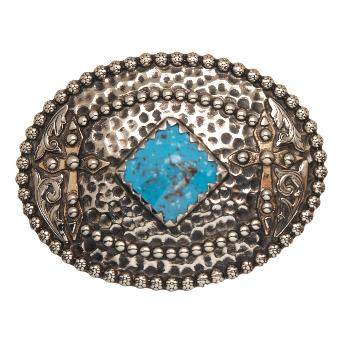 “Amistad” Crosses with Turquoise Diamond Buckle