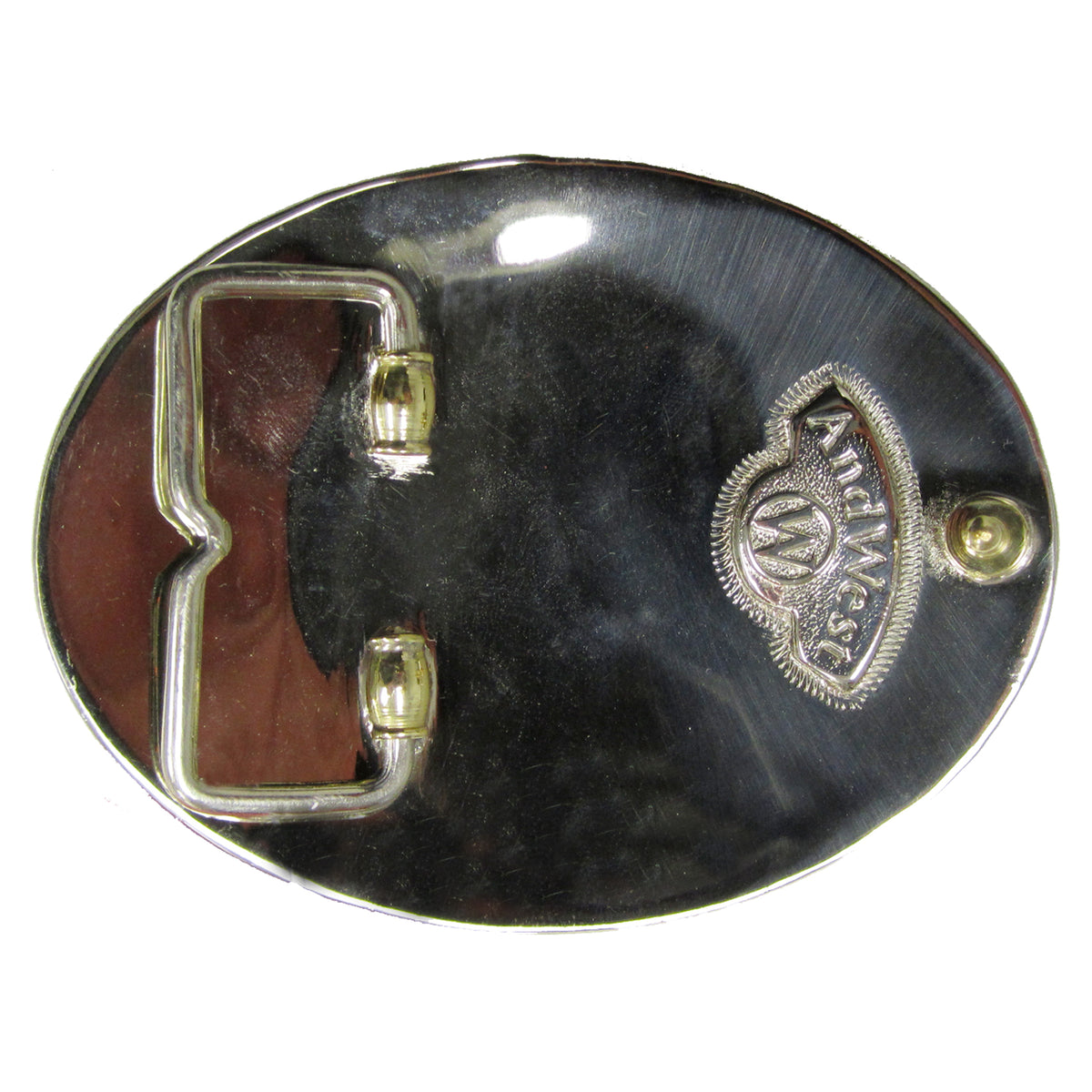 “Saguaro” Oval with Navajo Feathers Buckle