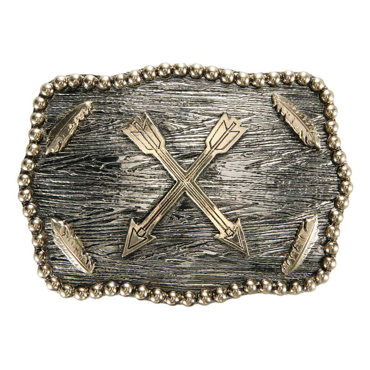 Crossed Arrows with Feathers Iconic Classic Buckle